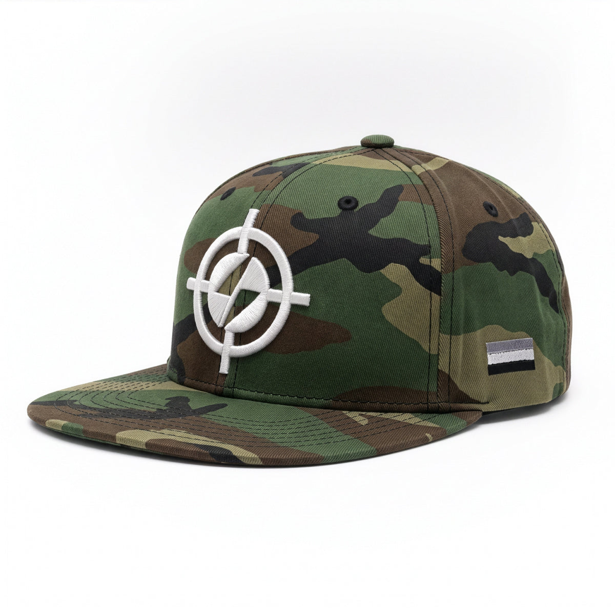 TARGET LOGO WOODLAND CAMO SNAPBACK